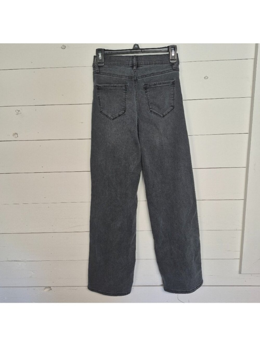 Böhme Womens High-Waisted Black Washed Straight-Leg Denim Jeans Size 25 - Picture 7 of 7